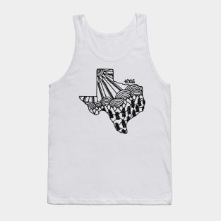 Texas Mandala Zentangle State Outline Tank Top